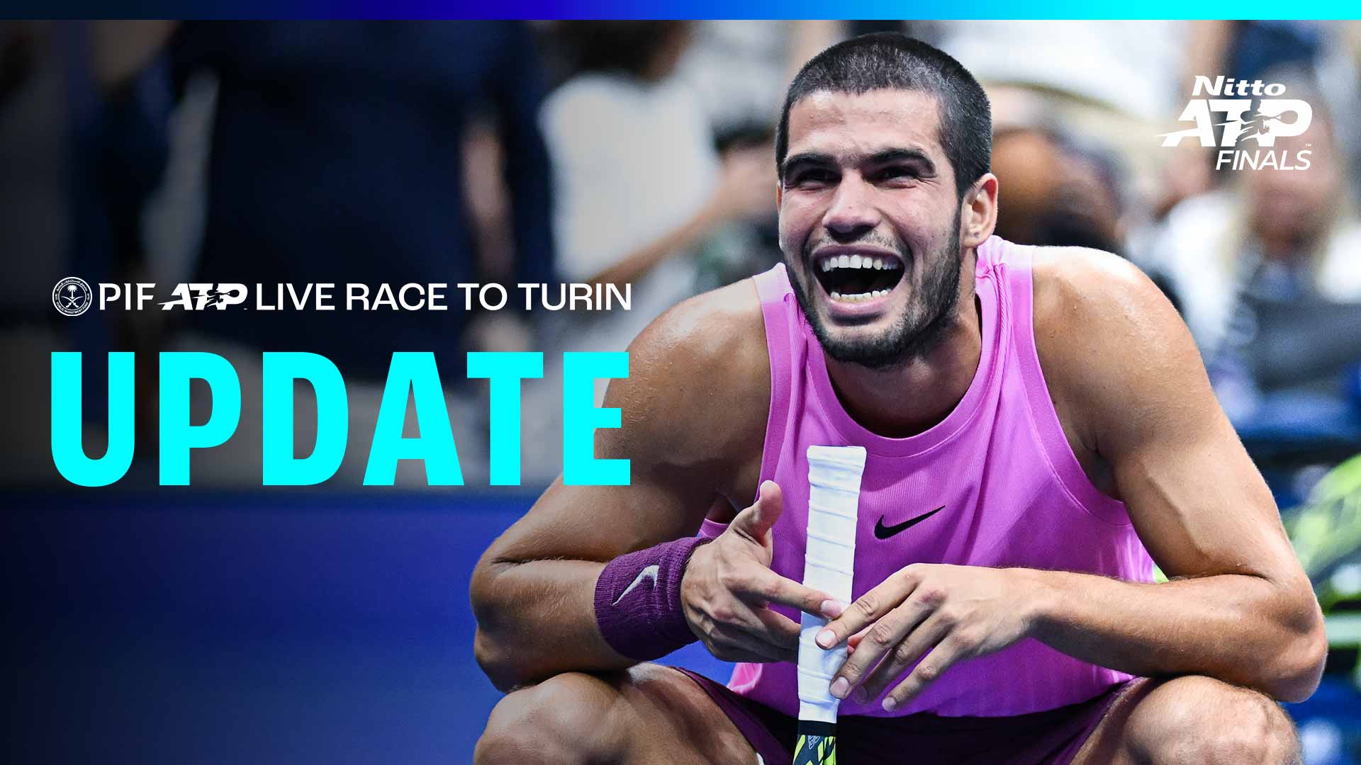 Carlos Alcaraz leads the PIF ATP Live Race To Turin by 2,590 points after winning the US Open.