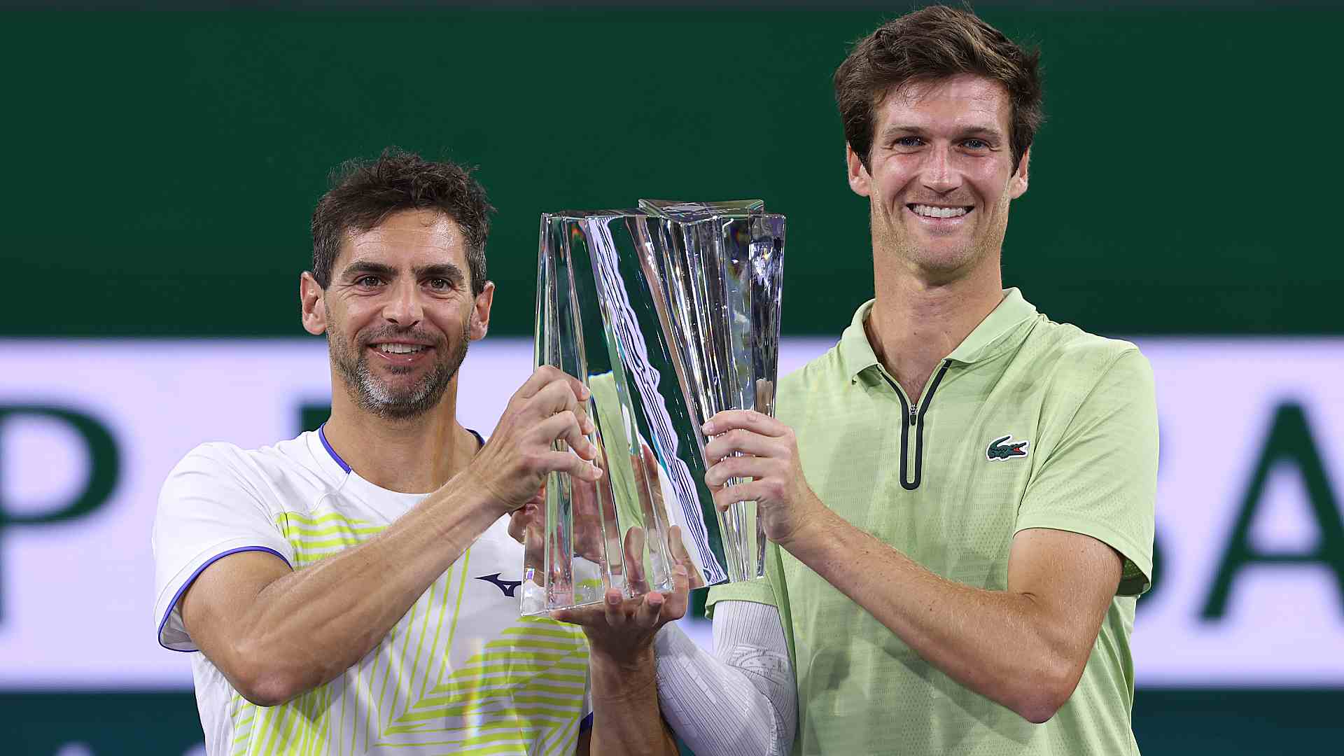Guido Andreozzi and Manuel Guinard win the 2026 BNP Paribas Open doubles title.