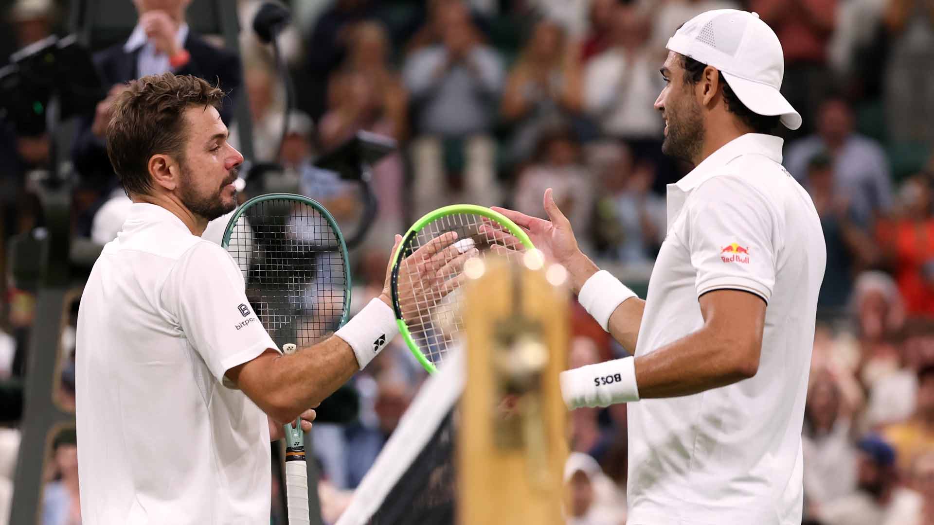 Stan Wawrinka and Matteo Berrettini played at Wimbledon earlier this year.